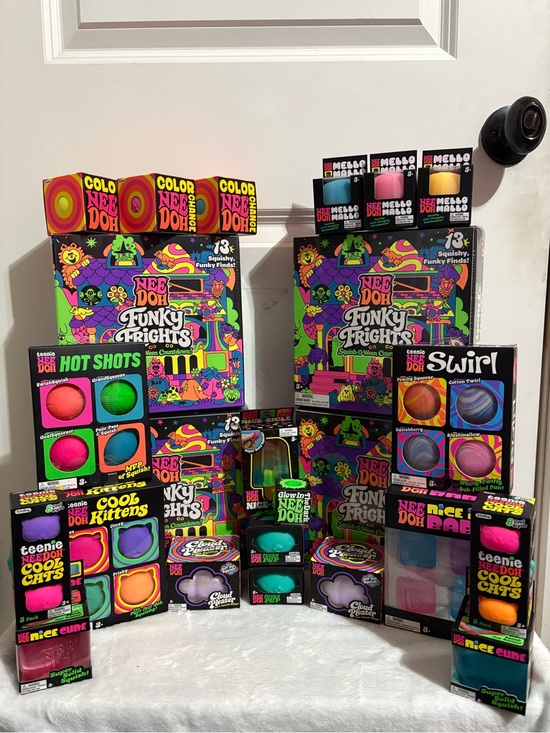 Other - Funky Frights Kids Toy Set - Neon Multi-Color Squishy Play Dough